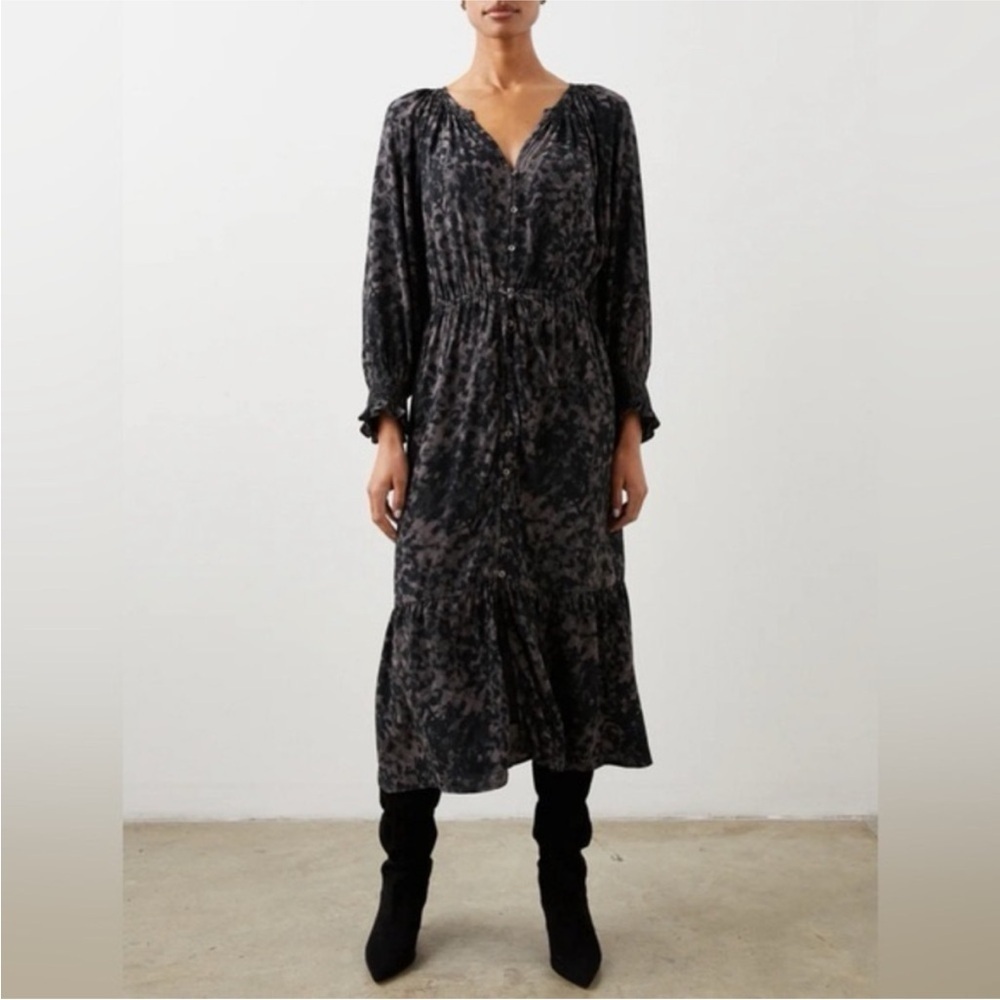 Rails Cece Dress - Charcoal Tortoise Midi M